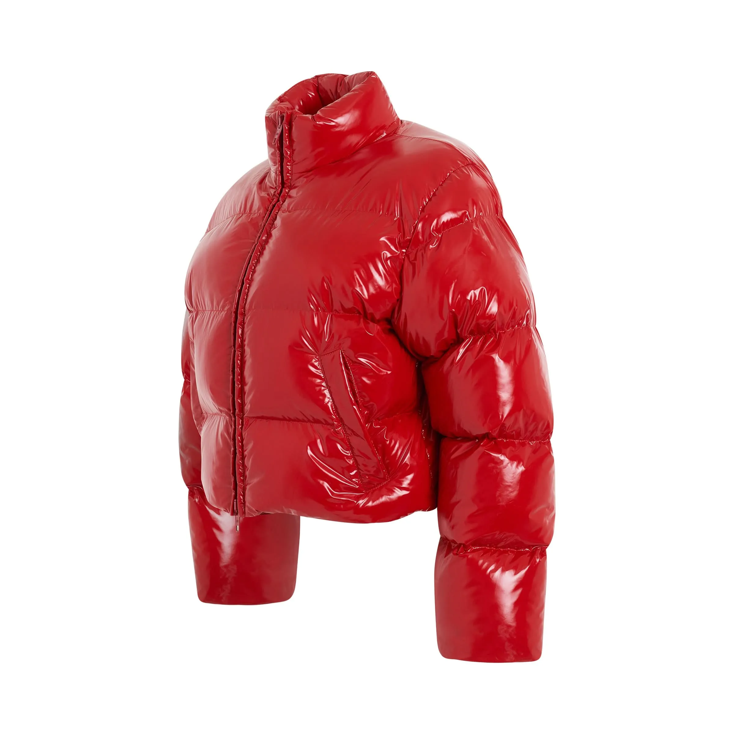 Shrunk Puffer Jacket in Red