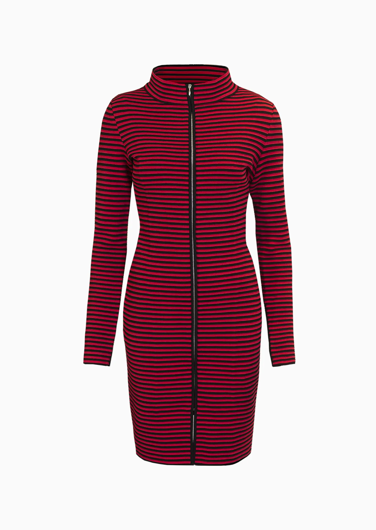 Sidonia – Long Jacket Dress with Stripes