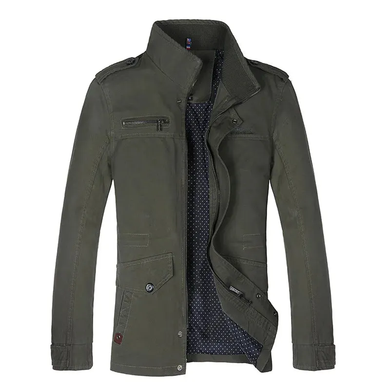 Slim Fit Men's Bomber Trench Jacket