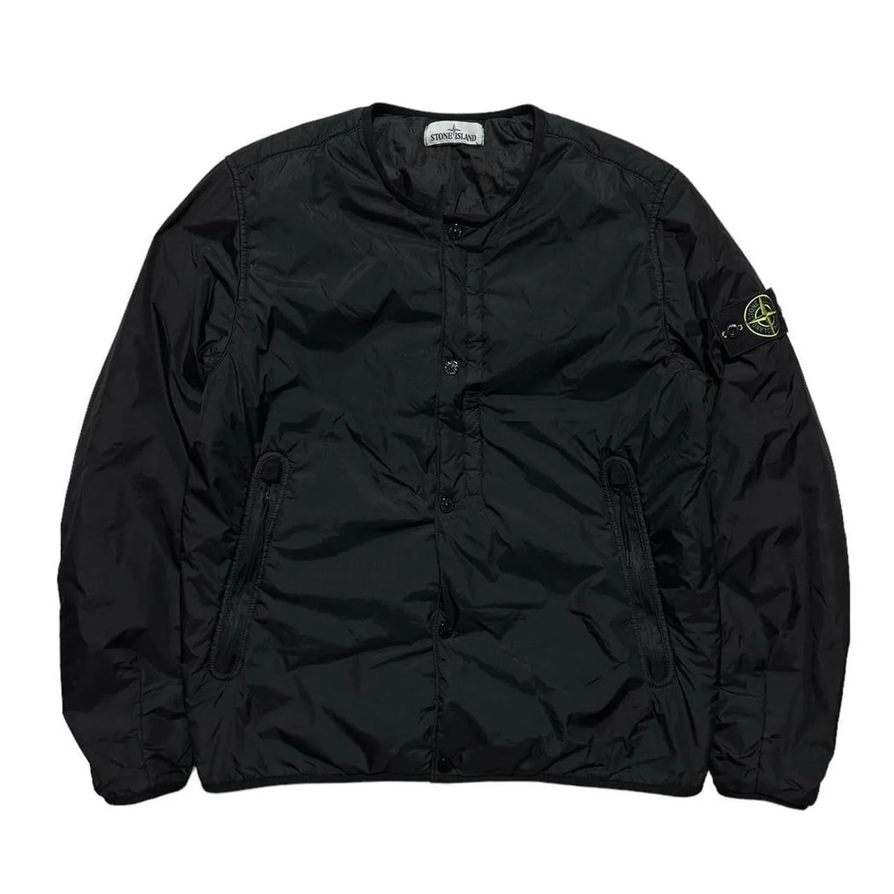 Stone Island Garment Dyed Black Nylon Jacket