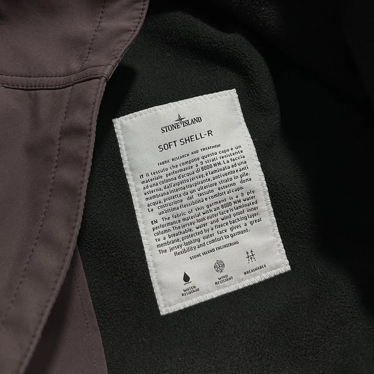 Stone Island Purple Soft Shell-R Jacket