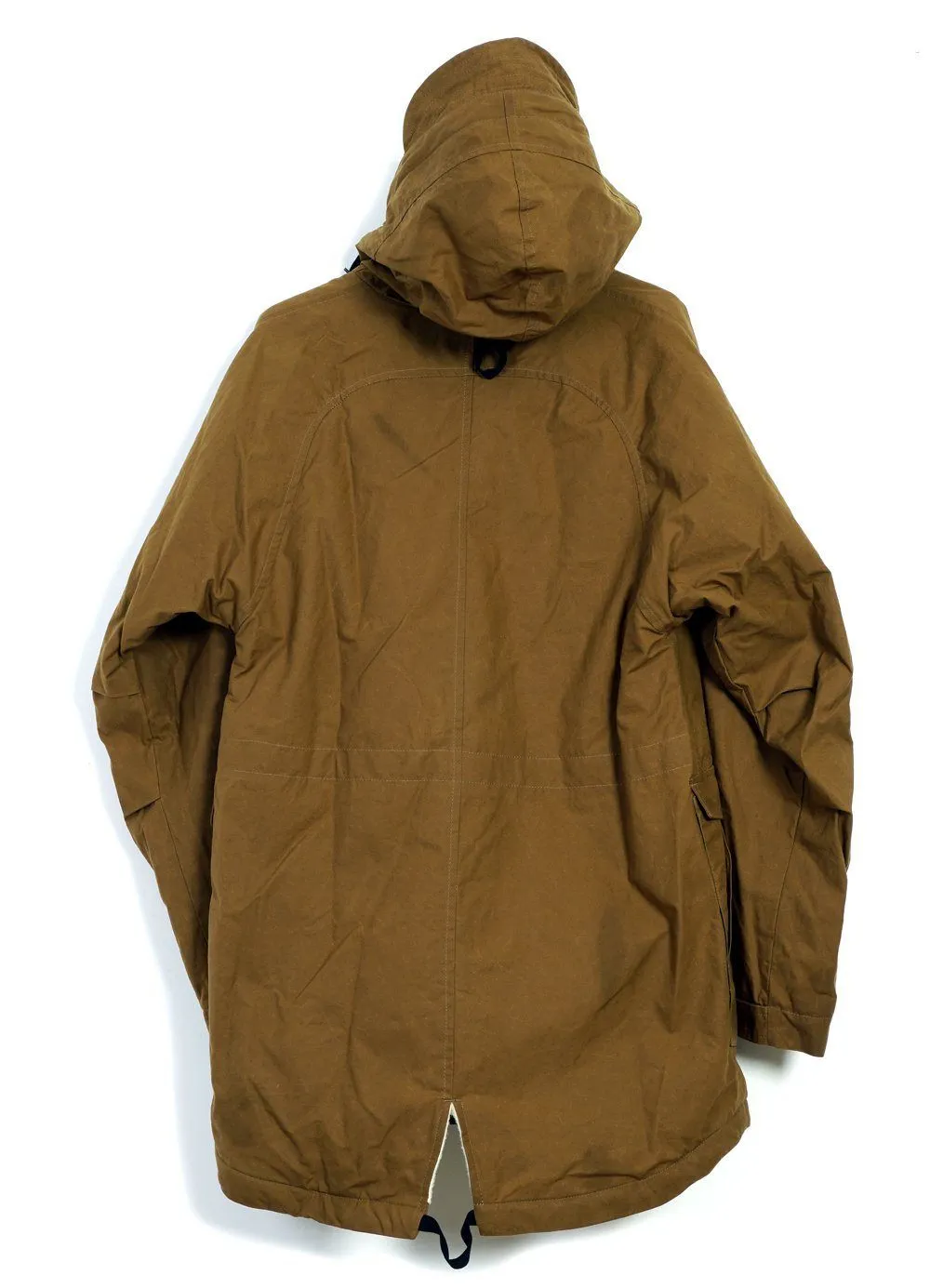 STORM | Hooded Waxed Cotton Parka | Breen