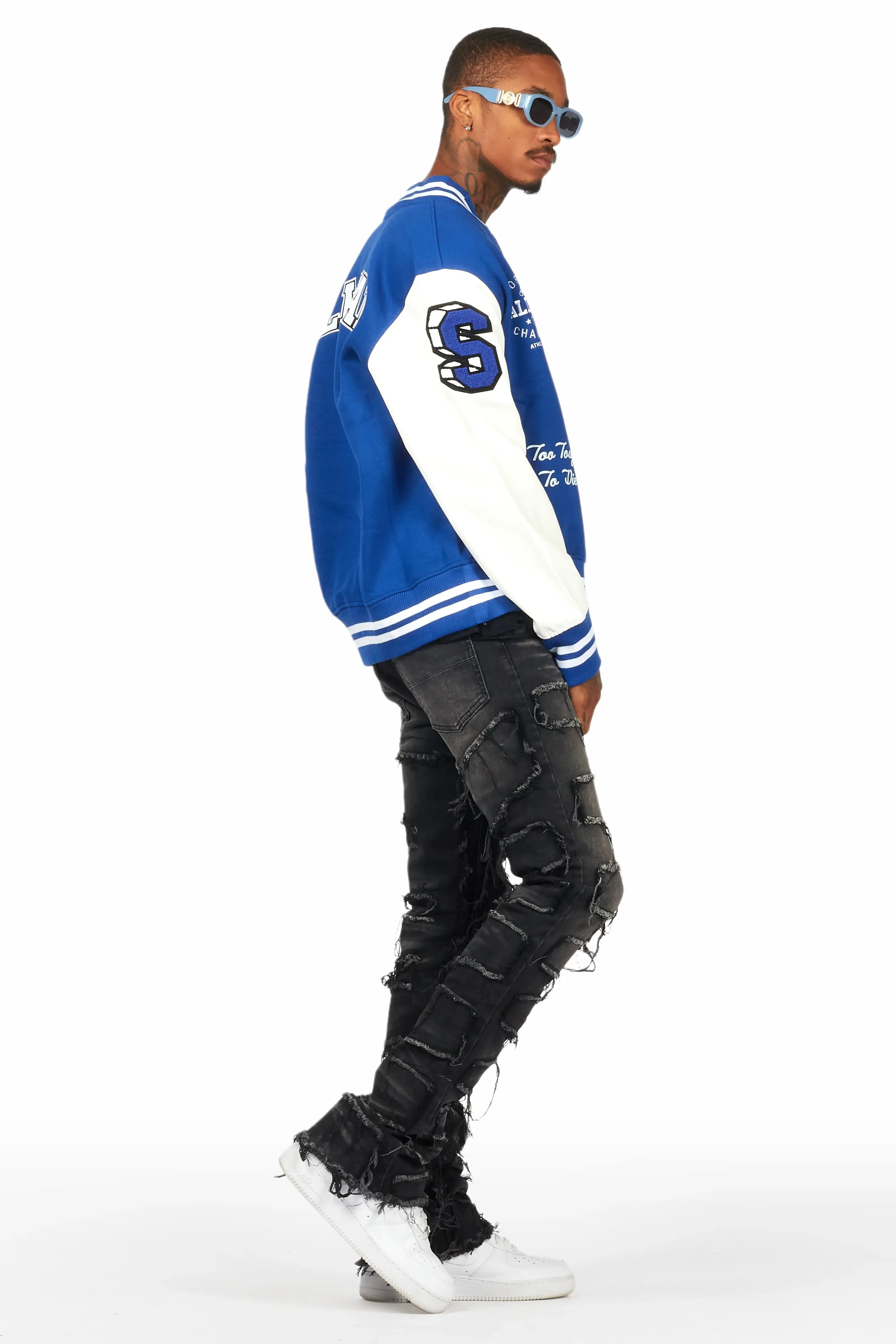 Tacey Royal Blue Varsity Jacket