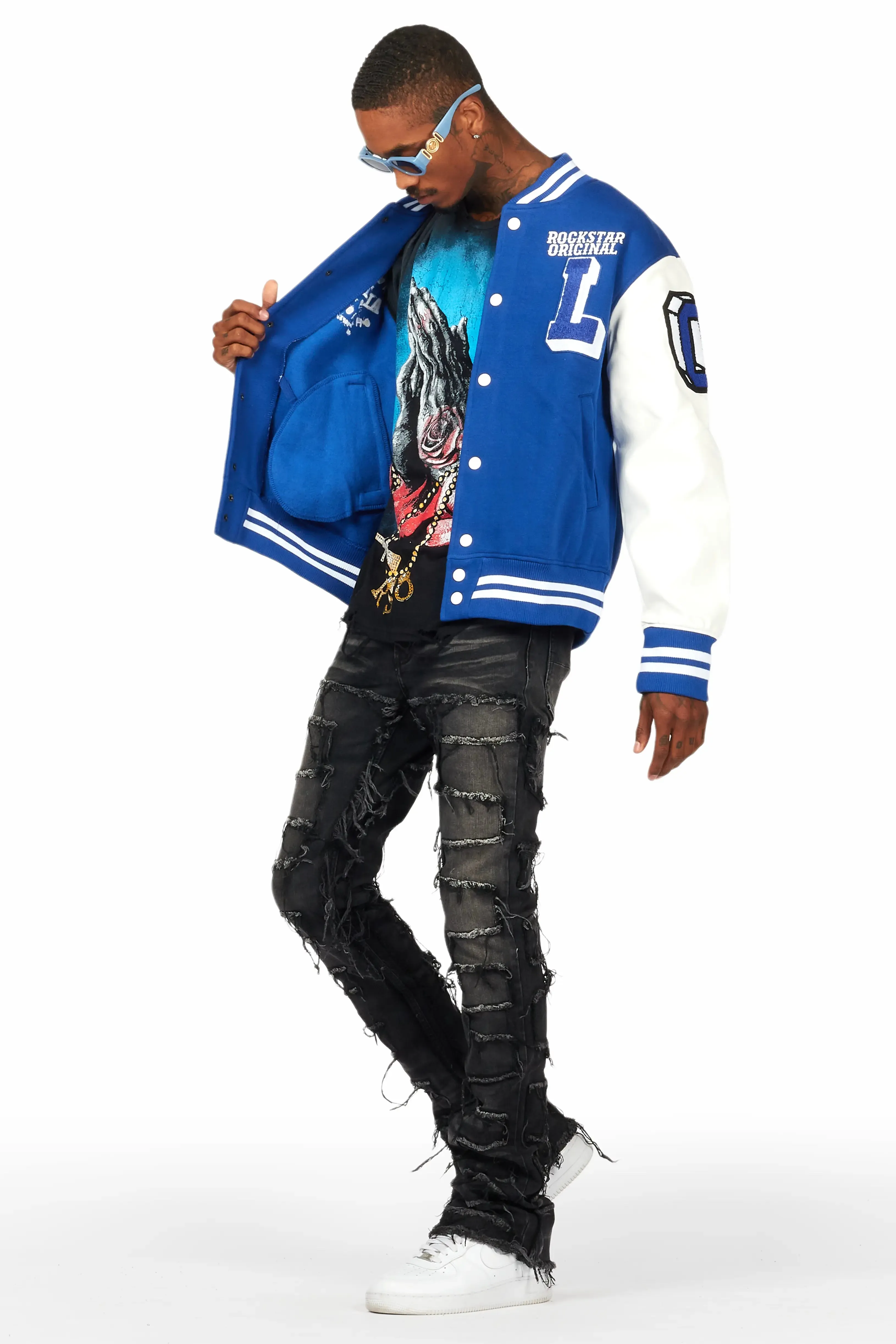 Tacey Royal Blue Varsity Jacket