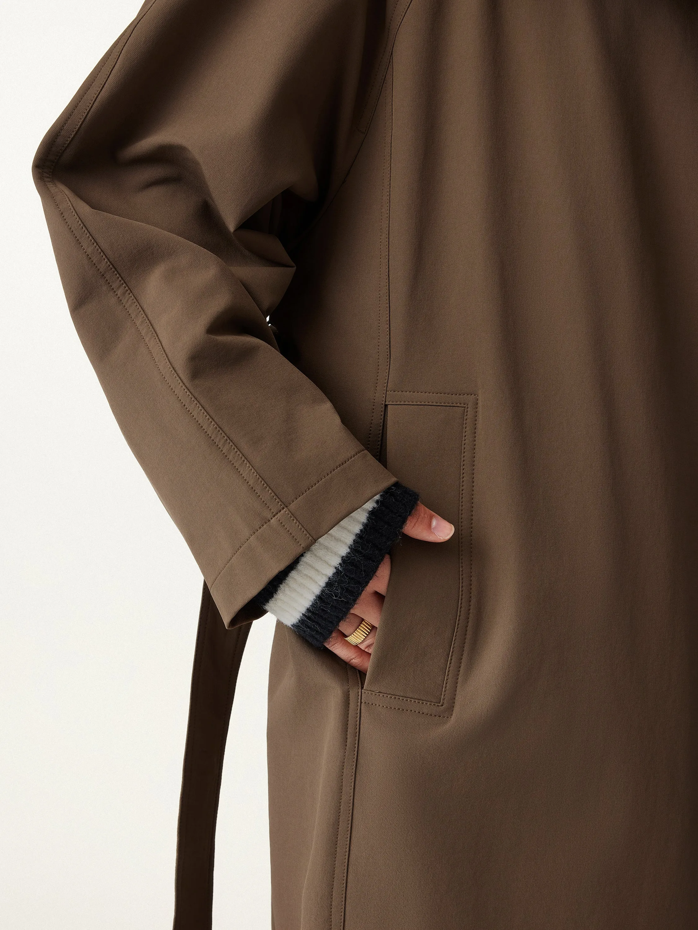 Waterproof Belted Trench Coat